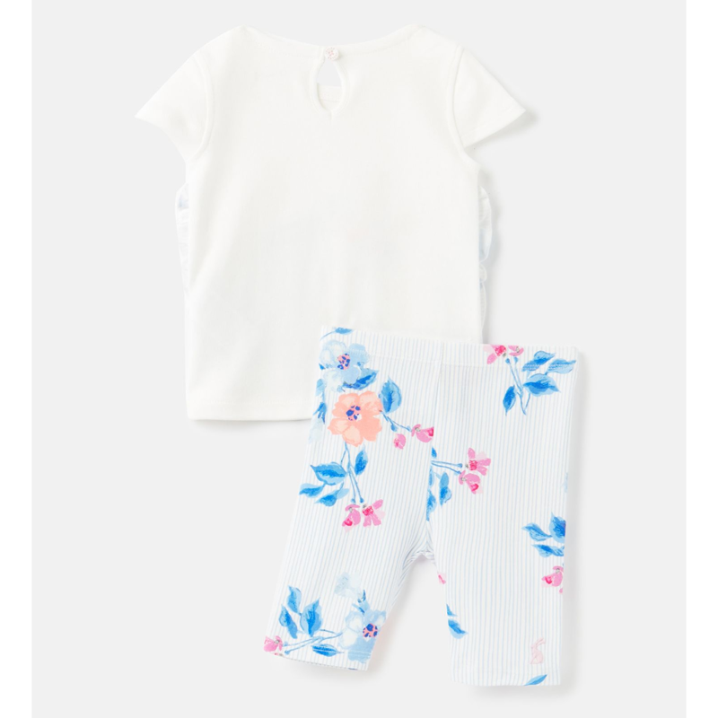 Joules Paula Applique Shortie Set - White Donkey -2